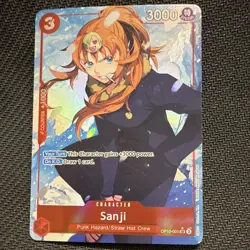 Bandai Sanji OP10-005 Super Rare Holo 3000 Power Counter One Piece CCG EN - Image 1