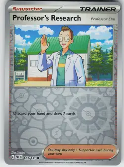Pokemon Professor's Research [Professor Elm] 123/131 SV: Prismatic Evolutions NM - Image 1