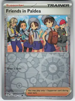 Pokemon Friends in Paldea - 109/131 SV: Prismatic Evolutions NM Reverse Holo car - Image 1