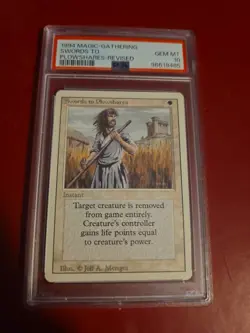 PSA 10 GEM Mint - Swords To Plowshares - Revised - Vintage Magic The Gathering - Image 1