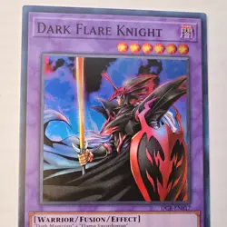 YuGiOh DARK FLARE KNIGHT DCR-EN017 Ultra Rare Unlimited Edition TCG Card - Image 2