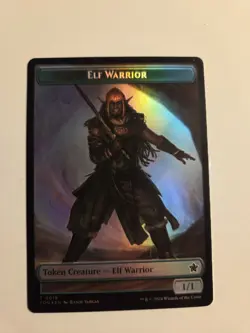 Vivien Reid Emblem / Elf Warrior FOIL X1 FDN MTG Foundations Token - Image 2