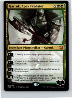 Magic the Gathering Garruk, Apex Predator Commander: Modern Horizons 3 MTG - Image 1