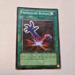 1996 Yugioh Yu-gi-oh card 1st Edition Premature Burial SD1-EN013 - Image 1