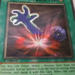 1996 Yugioh Yu-gi-oh card 1st Edition Premature Burial SD1-EN013 - Image 4