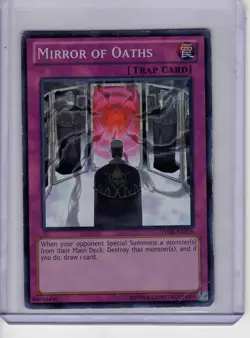 Damaged Yugioh TCG TU08-EN005 Mirror of Oaths Super Rare - Image 1