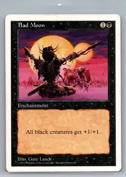 Bad Moon Fifth Edition Magic: The Gathering LP - Image 1