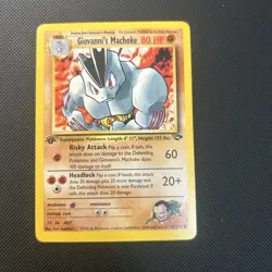 Pokemon Card Giovanni's Machoke Gym Challenge 1st Edition Uncommon 42/132 NM - Image 1