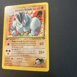 Pokemon Card Giovanni's Machoke Gym Challenge 1st Edition Uncommon 42/132 NM - Image 2
