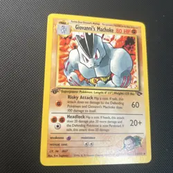 Pokemon Card Giovanni's Machoke Gym Challenge 1st Edition Uncommon 42/132 NM - Image 3