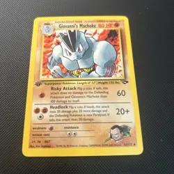 Pokemon Card Giovanni's Machoke Gym Challenge 1st Edition Uncommon 42/132 NM - Image 4