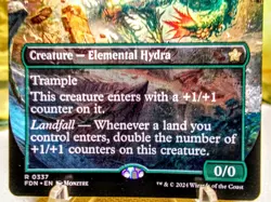 Mossborn Hydra rare border less magic the gathering foundations trading card - Image 3