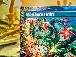 Mossborn Hydra rare border less magic the gathering foundations trading card - Image 4