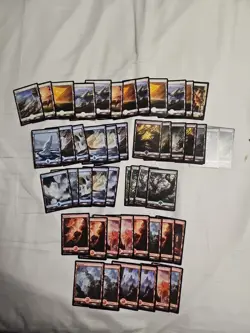 MTG Battle for Zendikar Full Art Land Lot - 48 Cards - Forest, Mountain, Island, - Image 1