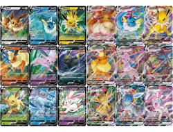 2025 pokemon S-chinese gem pack2 cbb2c Eevee V & VMAX（18 card set） Holo NM - Image 4