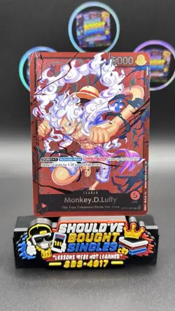 One Piece Card Game Monkey.D.Luffy ST21-001 Leader Alt Art Holo Four Emperors NM - Image 1