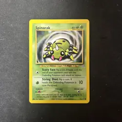 Unlimited Pokemon SPINARAK Card NEO GENESIS Set 75/111 COMMON D1 - Image 1