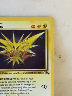 Pokemon TCG Zapdos Fossil 15/62 Holo Rare (1999-2000) HP. - Image 4