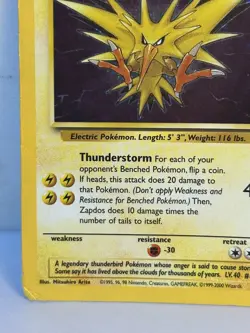 Pokemon TCG Zapdos Fossil 15/62 Holo Rare (1999-2000) HP. - Image 5