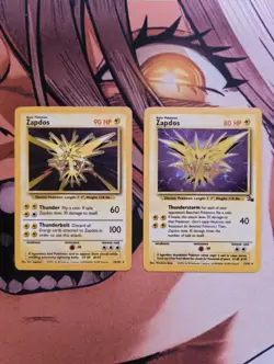 Pokemon TCG Zapdos Holo Bundle – Base Set 16/102 & Fossil 15/62 – Rare – Ex/LP - Image 1