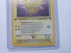 Pokemon TCG Zapdos Fossil 1st Edition Rare Holo 15/62 - Image 3