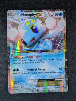 Pokemon TCG Manaphy EX 32/122 XY BREAKpoint Ultra Rare Holo NM - Image 1