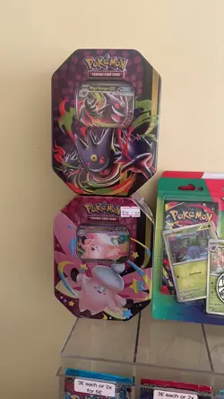 Pokemon TCG: Lumiose City Mini Tin Sealed Display Case plus packs for drag - Image 1