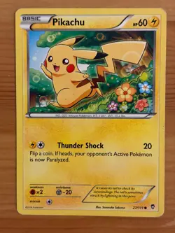 Pikachu 27/111 Regular Common MP - Furious Fists 2014 - Pokemon TCG - Image 1