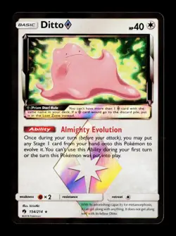 Ditto Prism Star 154/214 SM - Lost Thunder Pokemon TCG - Image 1