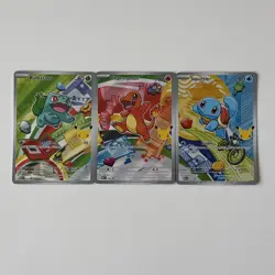 Pokemon TCG First Partner Illustration Collection Series 1 Kanto Starters - Image 1