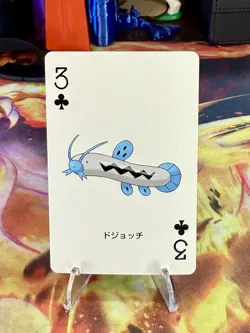 2003 Pokemon Sapphire Barboach Playing Card Poker Card 3 Of Clubs Kyogre Deck - Image 1