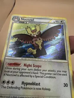 Pokemon TCG Noctowl HGSS06 HGSS Promo Holo Stage 1 English LP* - Image 3
