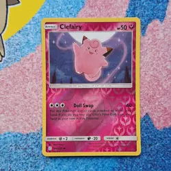 Clefairy 144/236 Reverse Holo - Cosmic Eclipse Sun & Moon 2019 - Pokemon TCG NM - Image 1