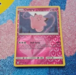 Clefairy 144/236 Reverse Holo - Cosmic Eclipse Sun & Moon 2019 - Pokemon TCG NM - Image 2