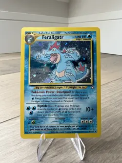 Pokemon TCG Feraligatr Neo Genesis 5/111 Holo Rare (Partial Swirl) - Image 1