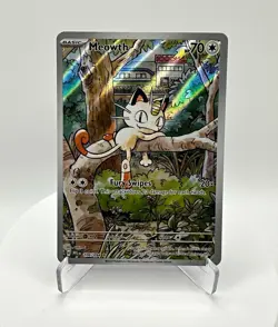 Pokemon TCG Meowth 106/091 Paldean Fates Illustration Rare Holo EN 2025 - Image 1