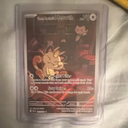 Pokemon TCG Team Rocket's Meowth IR 203/182 from destined rivals - Image 1