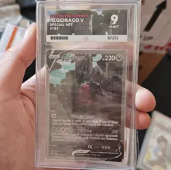 Ace Grading 9 2022 Pokemon TCG Regidrago V 184/195 Silver Tempest Full Art Holo - Image 1
