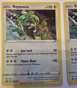 Pokemon TCG - Rayquaza Black Star Promo Holo X2. SWSH029. - Image 2