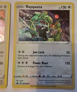 Pokemon TCG - Rayquaza Black Star Promo Holo X2. SWSH029. - Image 3