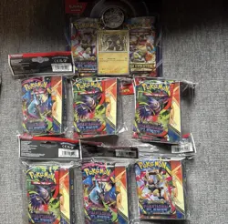 Pokemon TCG Mega Evolution Phantasmal Flames Sealed Lot X8 Packs w/DISPLAY CASE - Image 1