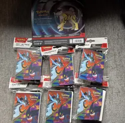 Pokemon TCG Mega Evolution Phantasmal Flames Sealed Lot X8 Packs w/DISPLAY CASE - Image 2