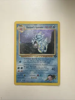 Pokemon TCG Giovanni's Gyarados Holo Swirl 5/132 Gym Challenge - Image 1