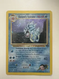 Pokemon TCG Giovanni's Gyarados Holo Swirl 5/132 Gym Challenge - Image 2
