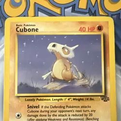 Pokemon TCG Cubone 50/64 Jungle Common Unlimited Regular English 1999 40HP - Image 2