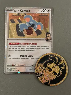Pokemon TCG Larry's Komala 175/217 | Ascended Heroes | Cosmos Holo + Coin | NM/M - Image 1