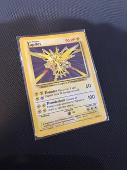 Pokemon TCG Zapdos Holo Rare Card Base Set 16/102, 1999 - Image 2