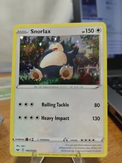 Pokemon TCG Snorlax Holo Card 140/202 Cosmos SWIRL near Mint - Image 1