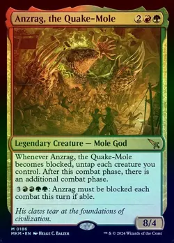 Anzrag, the Quake-Mole Near Mint Foil #186 MKM Murders at Karlov Manor MTG - Image 1