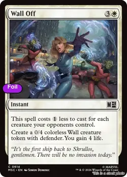 MTG Foil Wall Off Card #614 Commander: Marvel Super Heroes NM Magic - Image 1